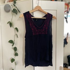 Forever 21 embroidered tank top